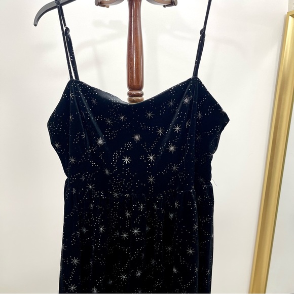 Elodie Glitter Star Velvet Minidress In Black Size XL - Picture 6 of 9